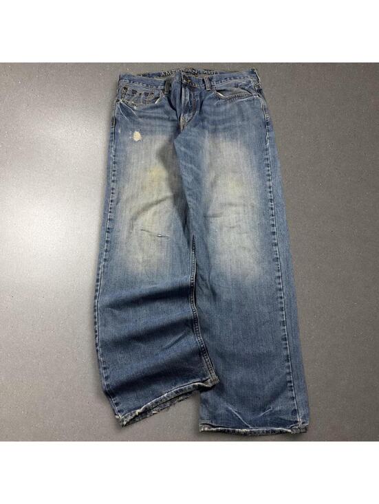 American Eagle Outfitters Other - Y2K skater distressed American Eagle low loose baggy jeans - fits 35x30.5